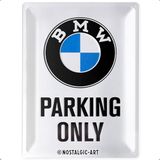 Nostalgic-Art BMW Parking Only White Retro Metalen Bord 30 x 40 cm