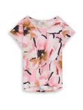 TOM TAILOR Chemise beige foncé / rose / rose pastel / noir