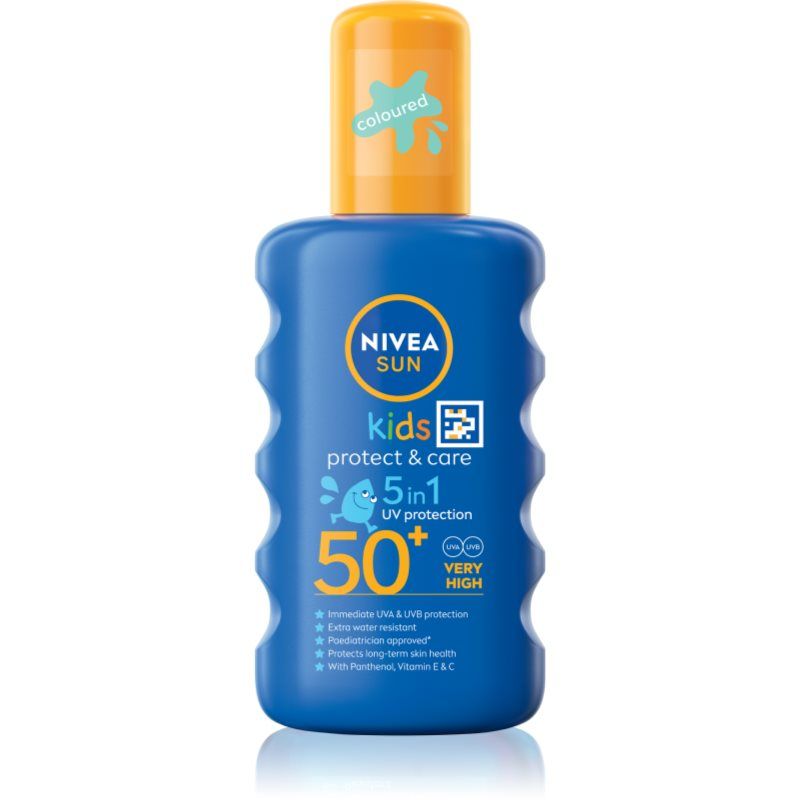 Nivea Sun Kids SPF 50+ Protect & Care Zonnebrand Spray - 200 ml | 1 + 1 ACTIE