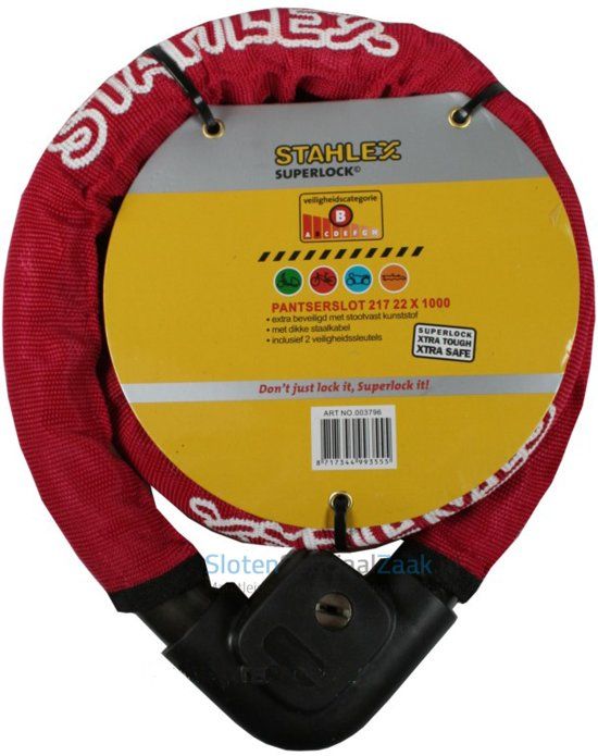 Stahlex Pantser Fietsslot Scooterslot Brommerslot Motorslot Ø 22mm / 100cm