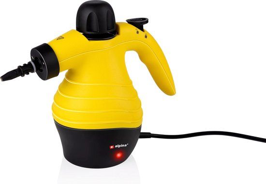 alpina Stoomreiniger - Handstoomreiniger - Compact & Draagbaar - Doodt Bacteriën - met 10 Accessoires - 1050 Watt