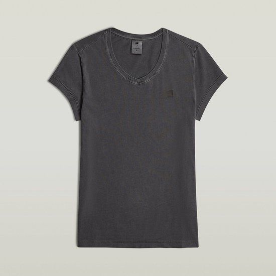 G-STAR Overdyed eyben slim v t 2.0 wmn Dames Top - dk black gd