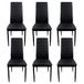 Somnia Descanso - Set van 6 gestoffeerde stoelen voor woonkamer, eetkamer, zwart kunstleer en zwarte poten, model Tucan, afmetingen: 39,5 cm (breedte) x 37,5 cm (diepte) x 96 cm (hoogte)