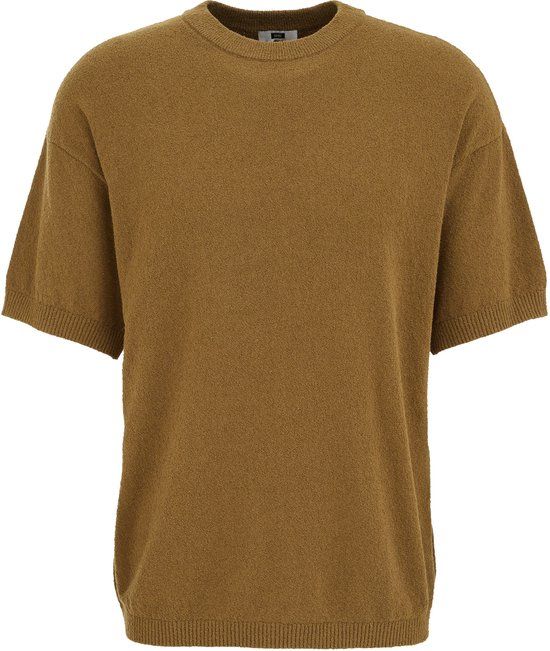 WE Fashion Heren regular fit T-shirt met structuur