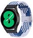 By Qubix Qubix Garmin Venu 4 45mm Braided Nylon Smartwatch Bandje Blauw/Wit 22mm