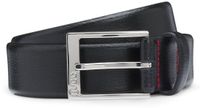 HUGO Leren Riem Gellot Sz35 Belt W110 Black Zwart