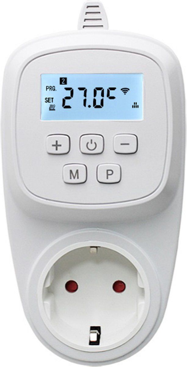 Quality Heating Elektrische verwarming thermostaat - stopcontact - programmeerbaar - wit