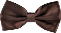 Fako Fashion® - Donkerbruine vlinderstrik van satijn - 12.5cm - Heren