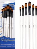 Penselen Set van 6 stuks Rond Kwasten Verven Schilderen Olieverf en Acrylverf