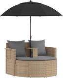 vidaXL Ensemble de salon de jardin 8 pièces polyrotin beige et gris clair