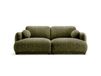 Maisons du Monde Bestmobilier - Pietro - Rechte 3-zitsbank van gestructureerde stof, groen