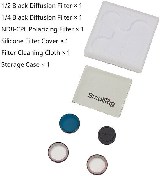 SmallRig 5789 Camerafilterset CPL, ND8 35 mm voor DJI Osmo Nano Action Camera