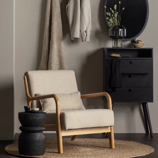 WOOOD Fauteuil Mark - Bruin - Polyester - 8714713153299