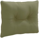 vidaXL Rugkussen PUTTEN 100% Polyester Olijfgroen 60 x 40 x 10 cm