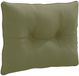 vidaXL Rugkussen PUTTEN 100% Polyester Olijfgroen 60 x 40 x 10 cm
