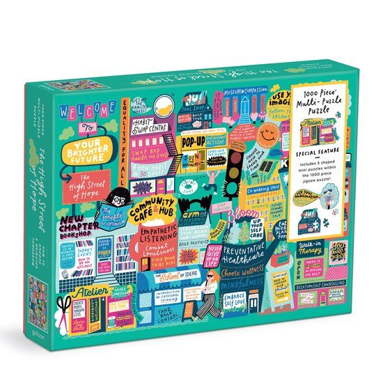Galison The High Street of Hope 1000 Piece Multi-Puzzle Puzzle