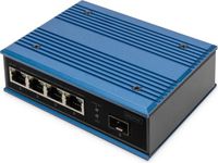 Digitus DN-651131 netwerk switch Unmanaged Fast Ethernet (10/100) Power over Ethernet (PoE) Zwart, Blauw