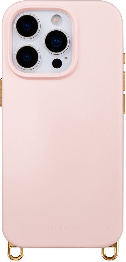 Selencia Rivièra MagSafe Backcover met afneembare haakjes voor de Apple iPhone 16 Pro - Sorbet Pink