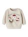 NAME IT Sweatshirt 'NBNRular' bruin / lichtgrijs / karmijnrood / wit