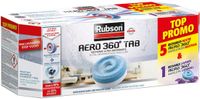 Rubson Vochtopnemer AERO 360 Promopack | 5 Neutrale Navulling + 1 Lavendel Navulling