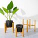 Support de plantes sans marque, support de pot de fleurs avec coussinets de pieds, support de plantes avec pieds, support de pot de fleurs, bois, adapté aux plantes intérieures et extérieures, L