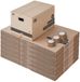 Pack and Move - Set 50 boîtes de déménagement L large - 40 x 60 x 40 cm - Poignées renforcées - 3 rouleaux de ruban adhésif offerts