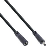 InLine DC verlengkabel | 3,5 x 1,35mm | max. 140W | zwart | 3 meter