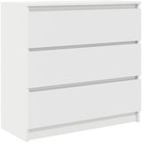 vidaXL Dressoir 80x35x76 cm Spaanplaat Wit