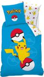 Pokémon Dekbedovertrek Pokeball - 140 x 200 + 63 x 63 cm - Katoen