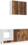 vidaXL Keukenblok KALMAR 5 st Oud hout Bewerkt hout