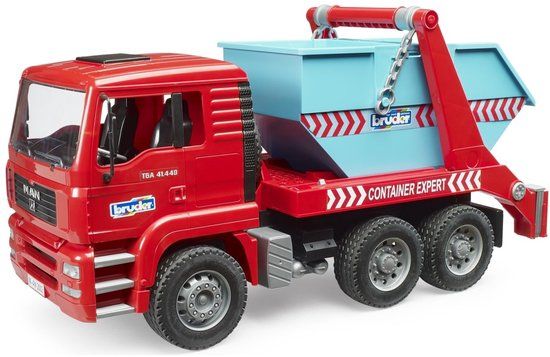 Bruder 02741 MAN TGA containerwagen met afzetcontainer - speelgoed schaal 1:16