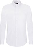 Hugo Boss BOSS P-ray-s slim fit overhemd - popeline - wit - Strijkvriendelijk - Boordmaat: 41