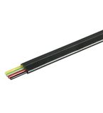Alcasa TC-4M ribbon/platte kabel - Zwart, 100 m