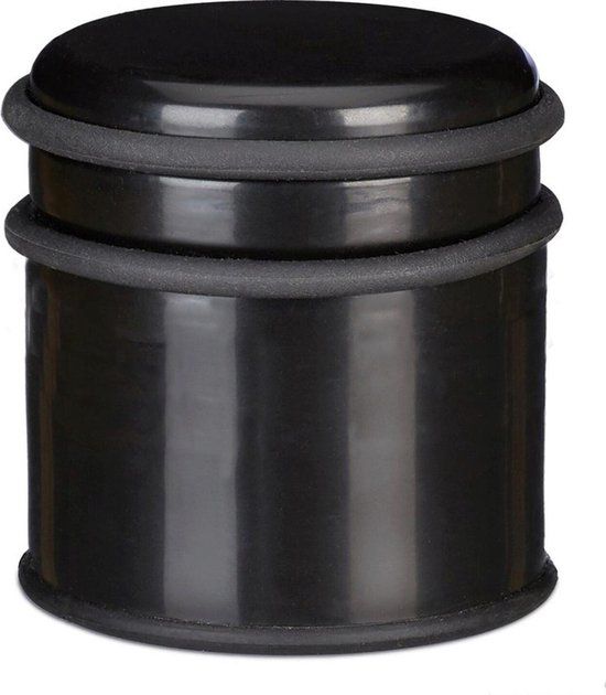 Diggers deurstop 90x75 mm inox zwart