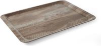 HENDI Dienblad melamine – houtnerf dessin – donker hout – 370x530 mm – krasbestendig