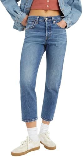 Levi's Dames 501 Crop Jeans, Erin Can't Wait Stretch, 26W / 28L