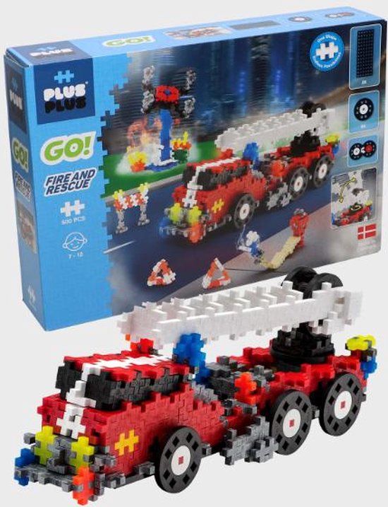 Plus-Plus - Go! Fire And Rescue - 500 Piece Construction Set - Ages 7+