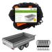 Offgridtec Hanger-ladingzekeringsnet 1x2m op 2x3m, rekbaar & fijnmazig, incl. 8 spanhaken, hoekmarkeringen, versterkt rubberen touw, ladingbeveiliging voor aanhangers, tuinafval, bouwmaterialen