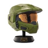 Halo Master Chief Deluxe Helm met standaard - LED-verlichting aan elke kant - Battle Beschadigde verf - One Size Fits Most - Bouw je universum