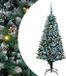 vidaXL Kunstkerstboom Groen 150 cm PVC en Staal en Kunststof