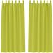 vidaXL Blackout Gordijnen met Ringen 2 st Groen 260 x 140 cm Polyester