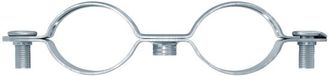 fischer Schroefafstandsklem metaal dubbel AMD 24-27, grijs, 25 stuks