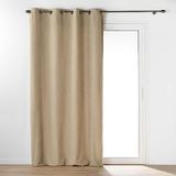 Douceur d'Intérieur Wooly Beige Gordijn met ogen (140 x 240 cm)