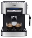 Merkloos Espressomachine - RVS - 20 bar - Dubbele uitgang - 1,6 L - Kopjeswarmer