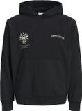 JACK&JONES JJTRADITION SWEAT HOOD JNR Jongens Sweater Katoen Zwart 164