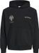 JACK&JONES JJTRADITION SWEAT HOOD JNR Jongens Sweater Katoen Zwart 164