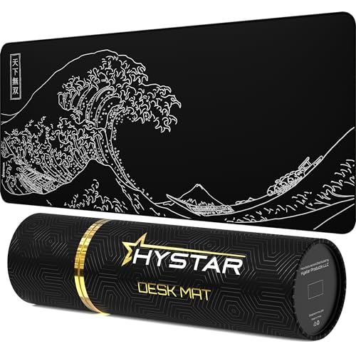 Hystar Gaming-muismat, The Great Wave Design (zwart)