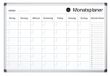 Bi-Office Maya magnetische maandplanner zwart & wit 60x40cm