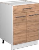 Vicco Keukenonderkast Fame-Line – 60 cm met lade, WB Eik Krachtige eik goud