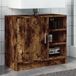 Maison Exclusive - Meuble sous lavabo Chêne fumé 63x29x55 cm Matériau dérivé du bois